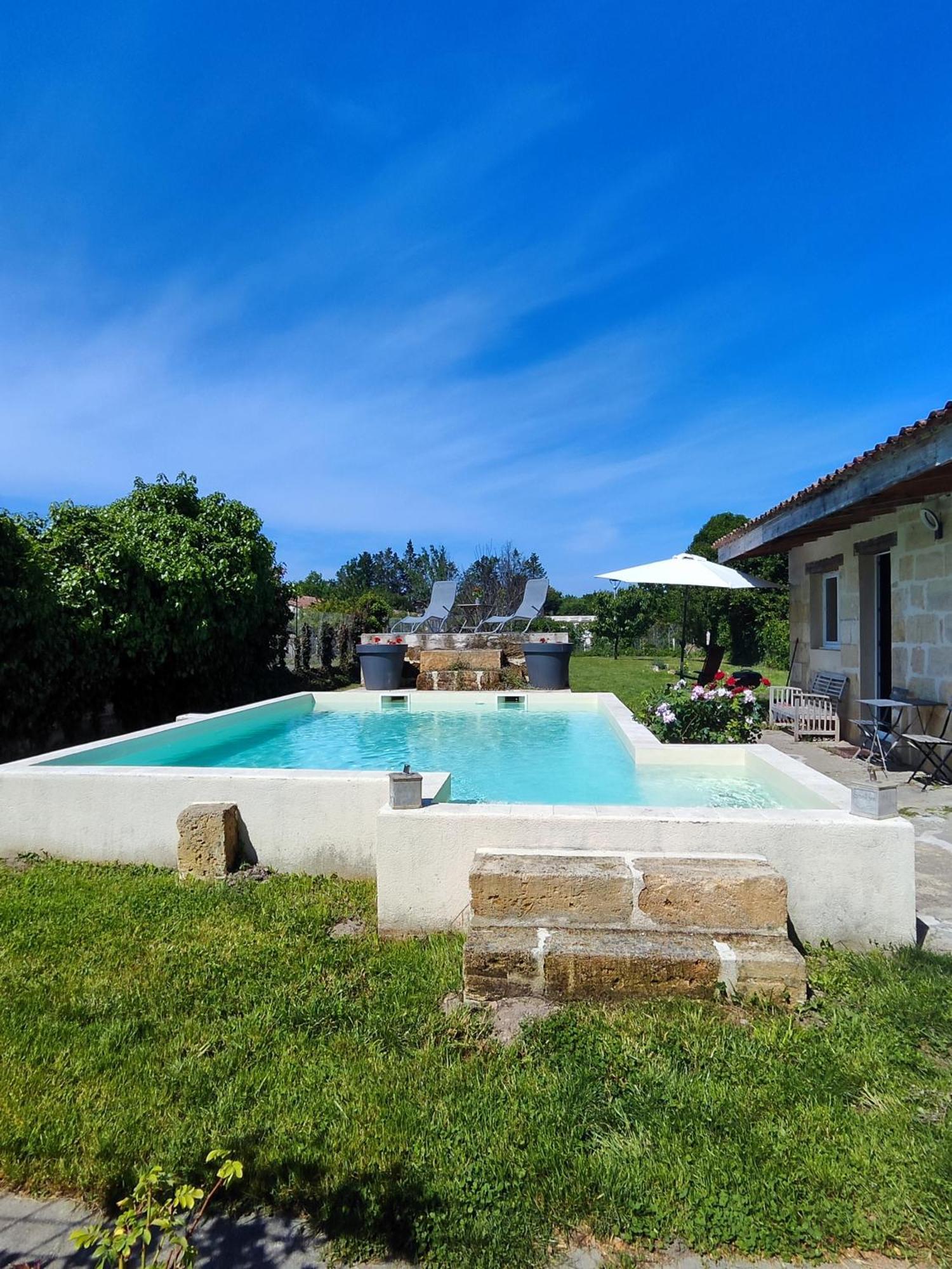 Jolie Villa Avec Piscine Dans Le St Emilionnais Sainte-Terre Exterior photo