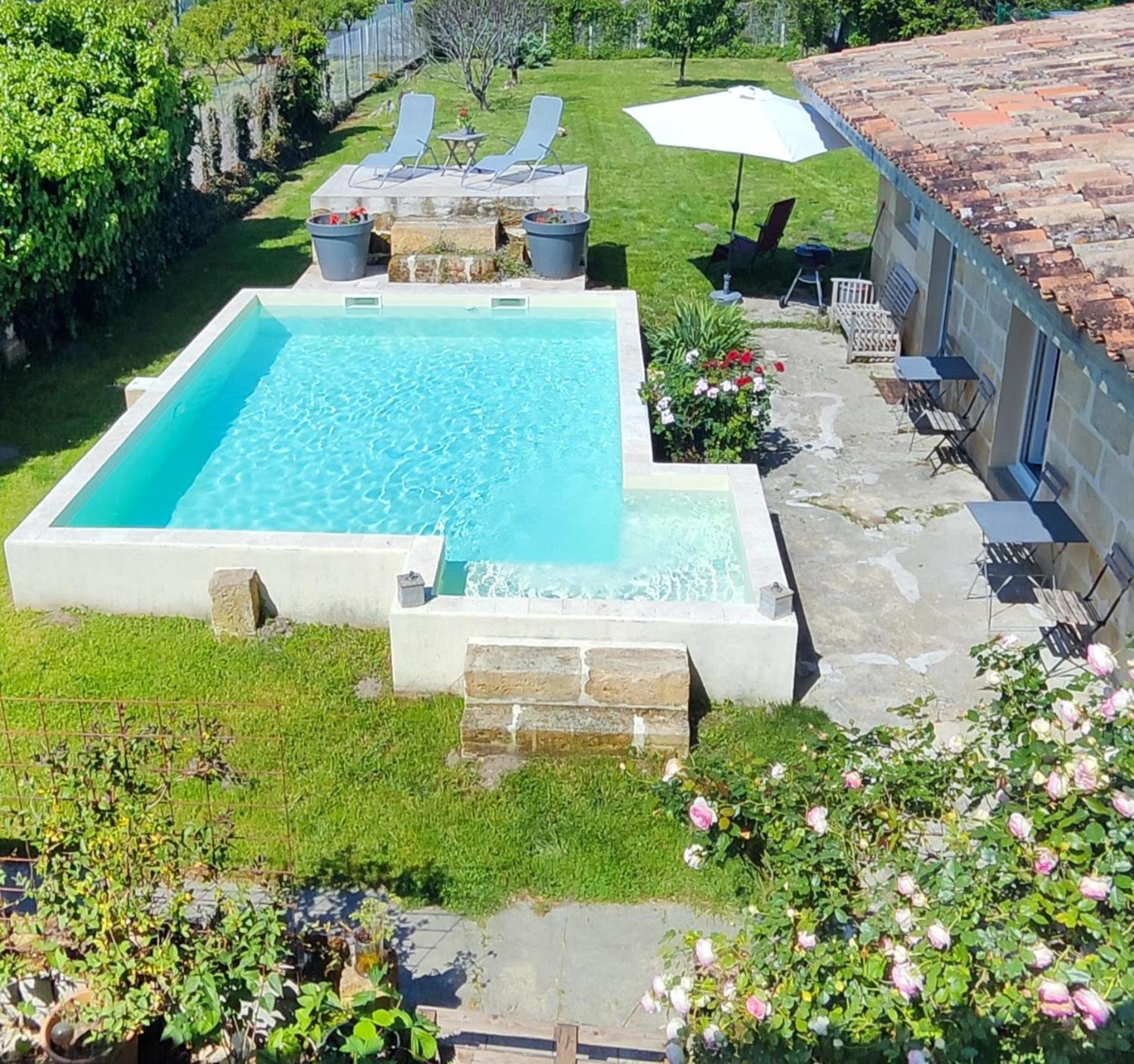 Jolie Villa Avec Piscine Dans Le St Emilionnais Sainte-Terre Exterior photo